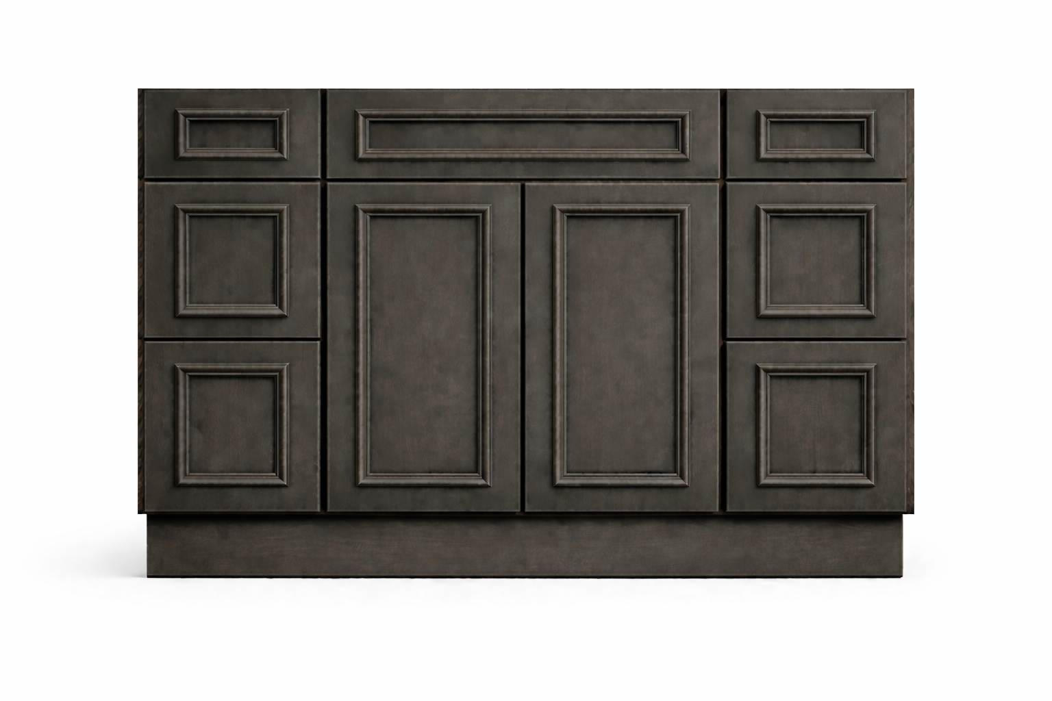 CRP-10161 Style Vanity Combination Six Drawer w/ Butt Doors in Shale